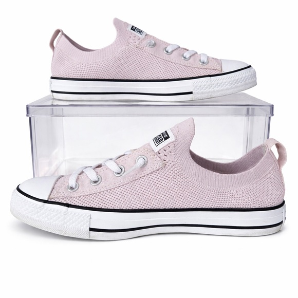 Converse All Stars Shoes - Women’s Converse All Star Light Pink Knit Low Top Sneakers Size 9